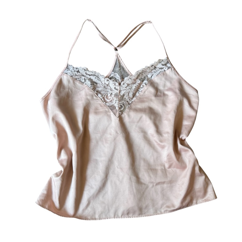 ✨ Pink Satin Lace Cami ✨